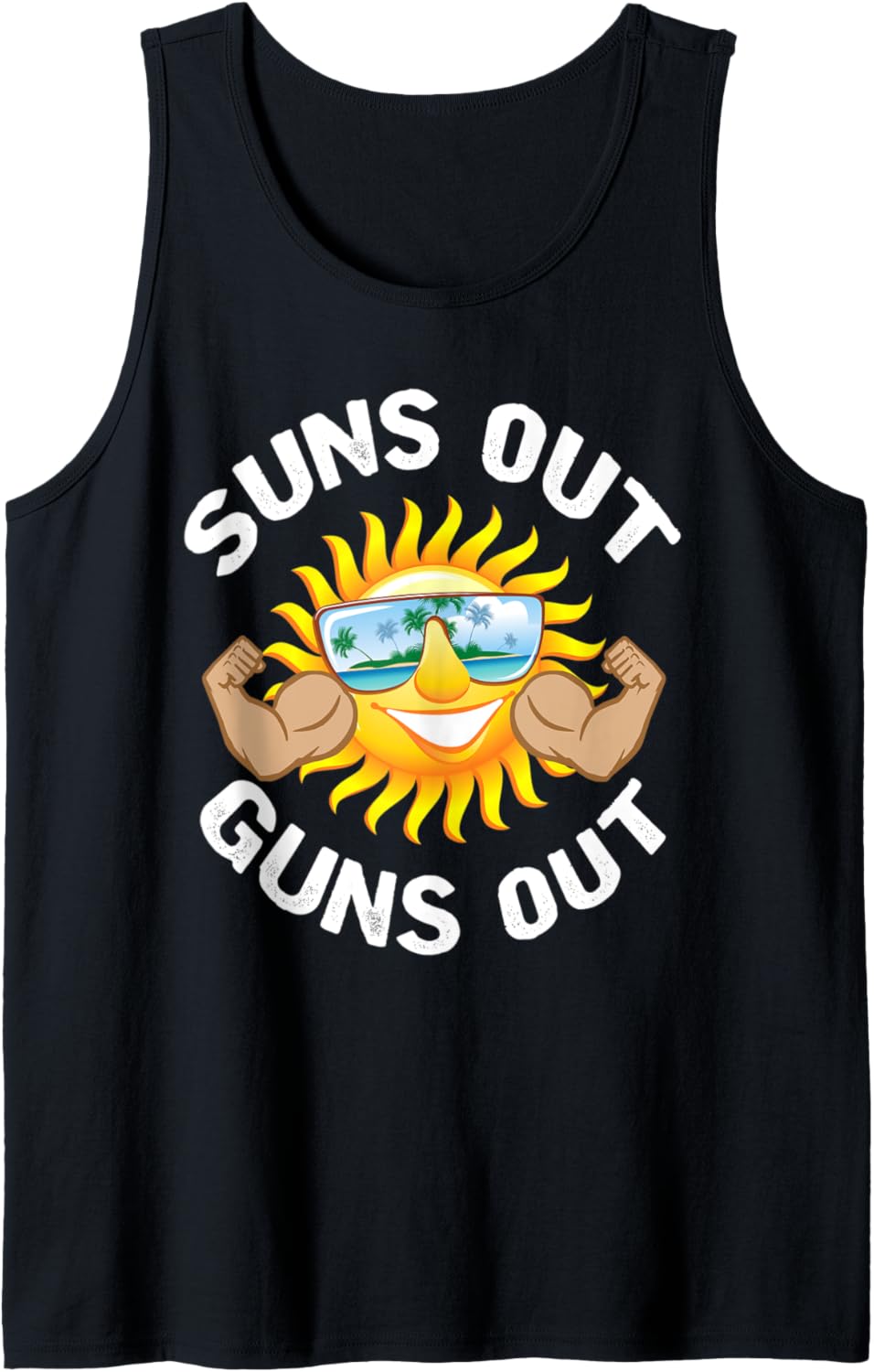 Suns Out Guns Out Beach Summer Funny Gym Workout Sun Muscle Tank