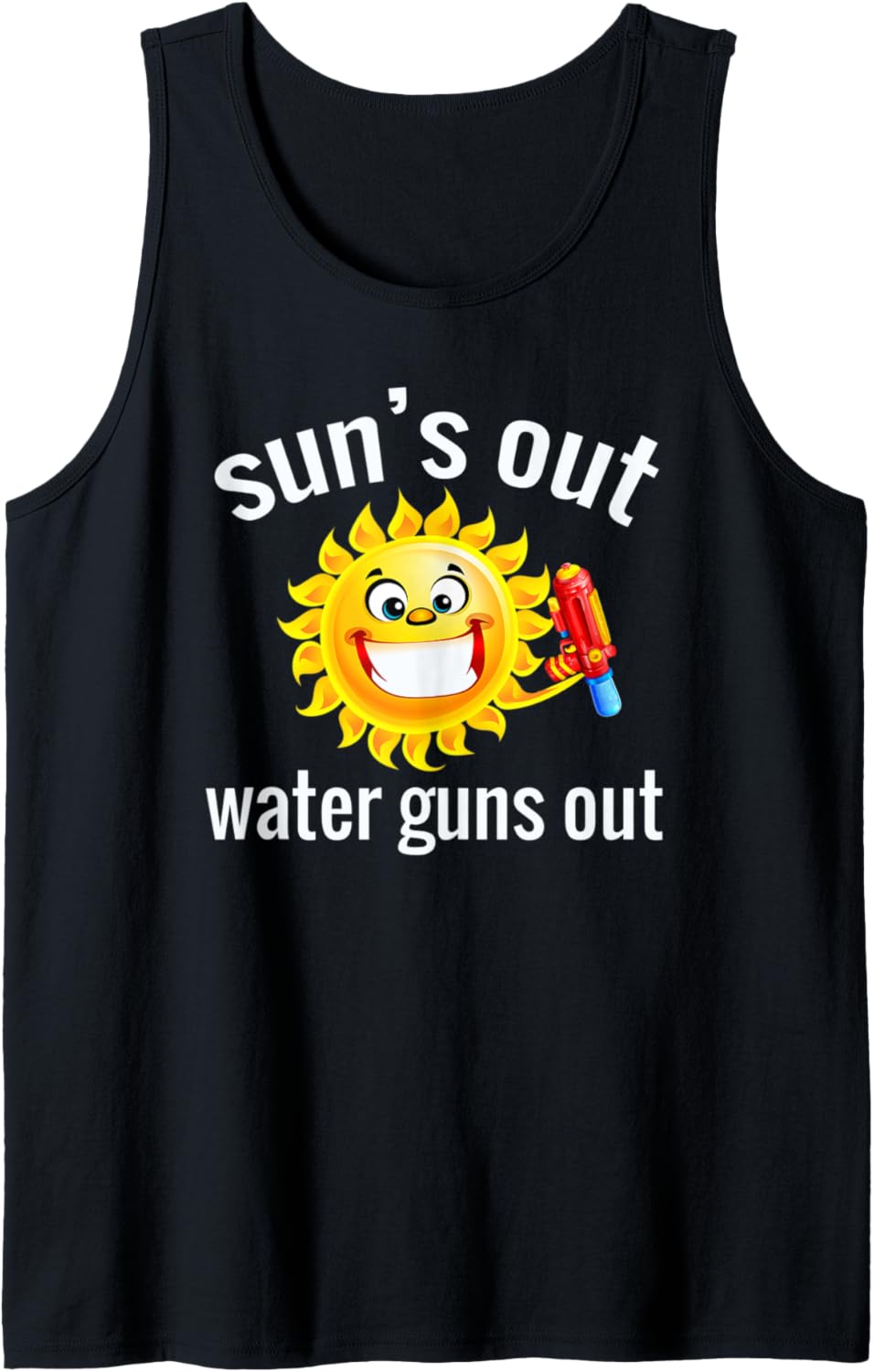 Funny Summer Squirt Gun Tshirt Design Tank Top
