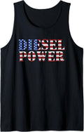 Diesel Power American Flag Funny Truck Mechanic Men