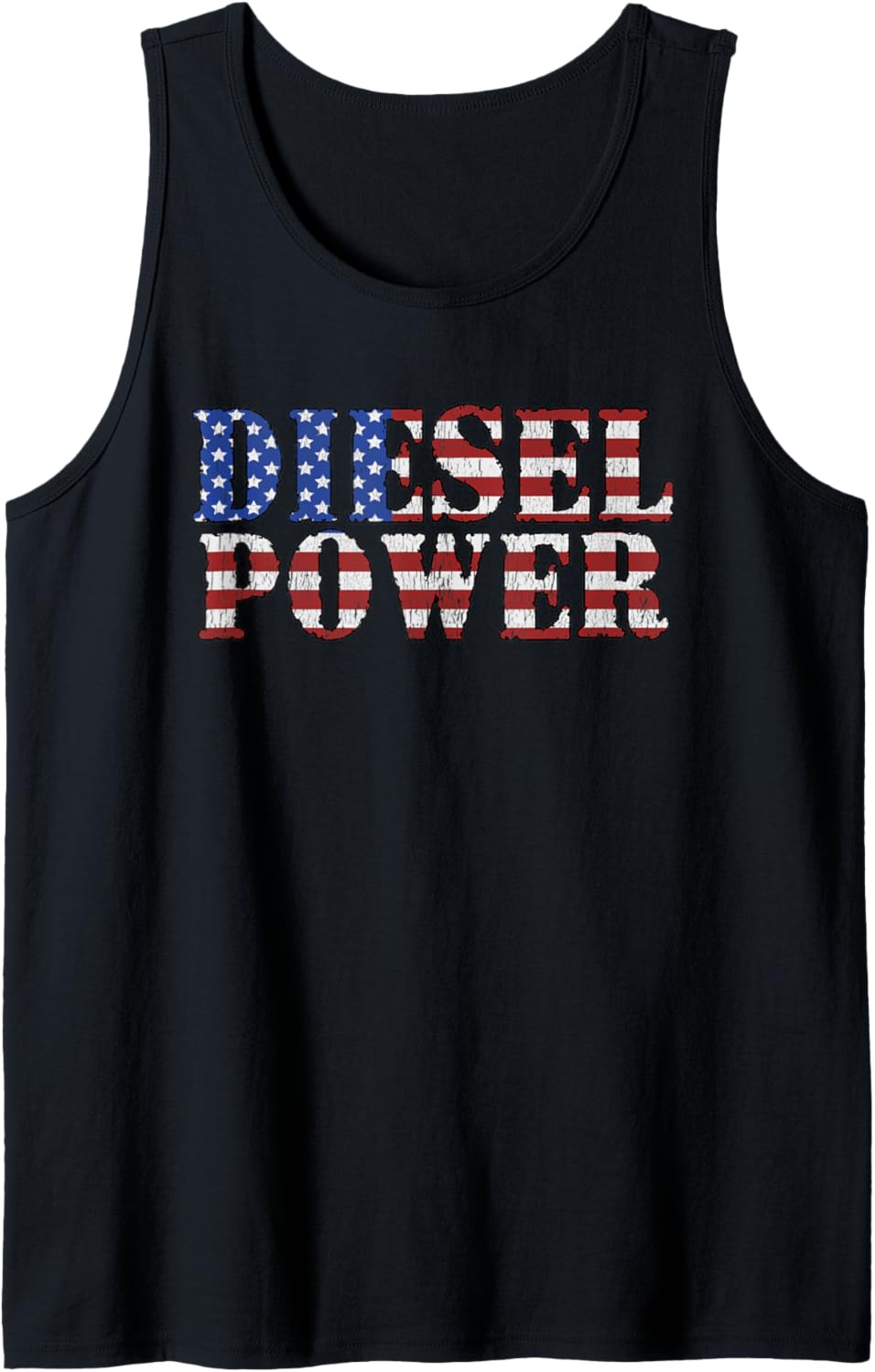 Diesel Power American Flag Funny Truck Mechanic Men
