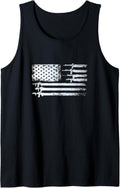 Guns Flag Distressed Tshirts Veterans Hunters Tank Top