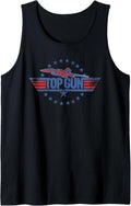 Top Gun Red Blue Logo Action Movie Tank Top
