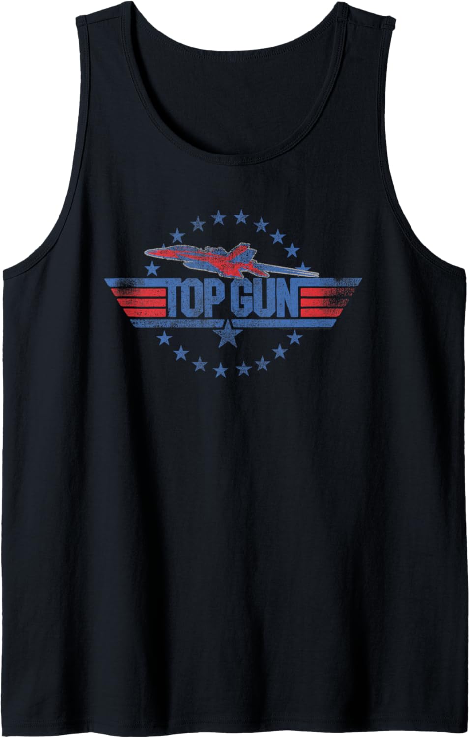 Top Gun Red Blue Logo Action Movie Tank Top