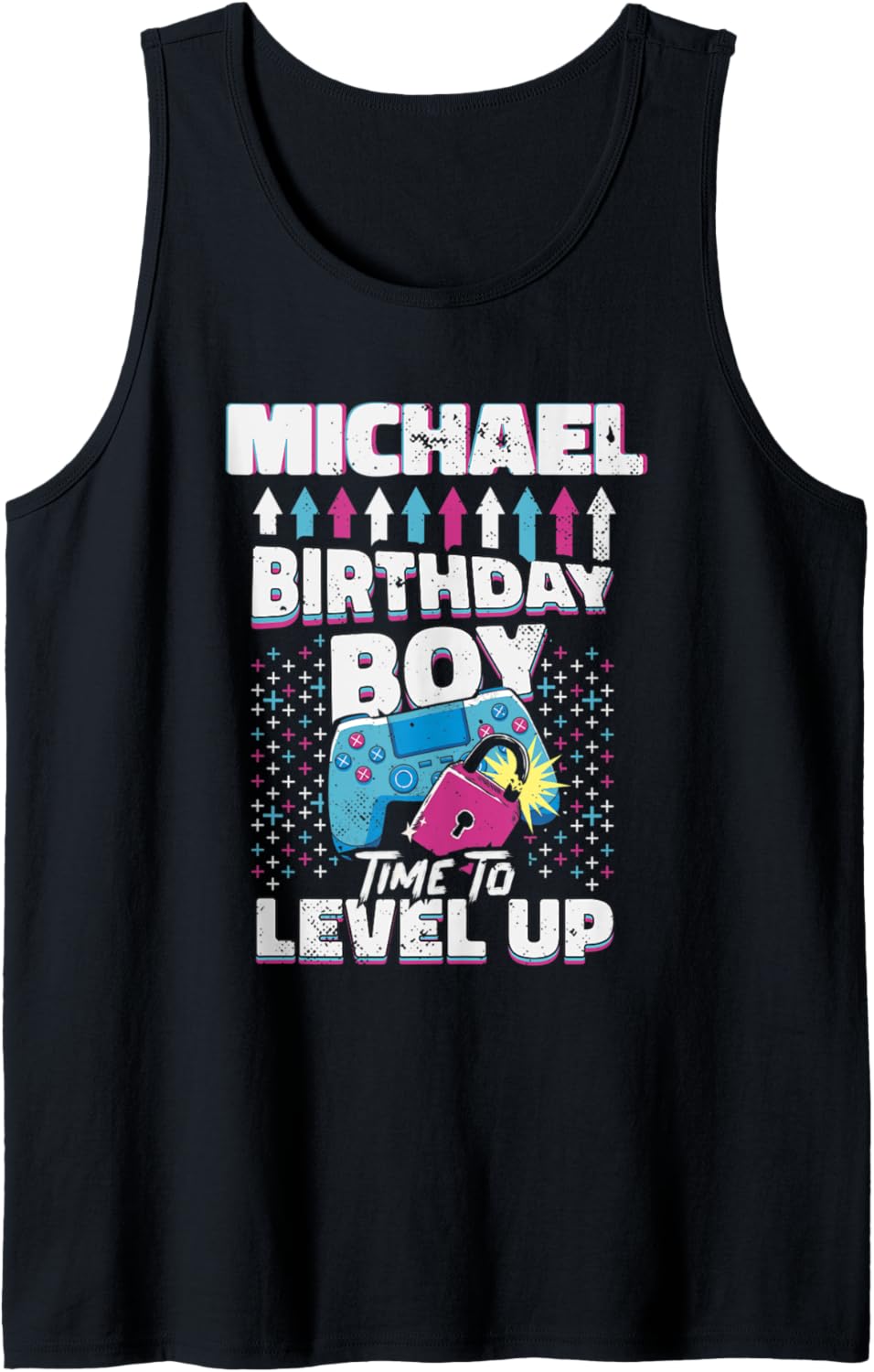 Gamer Personalized Customized Name MICHAEL Birthday Boy Tank Top