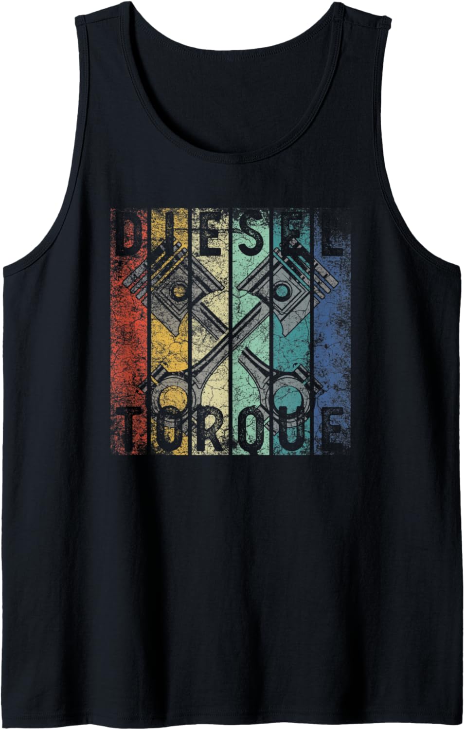 Distressed Diesel Torque Vintage Car Mechanic Garage Tank