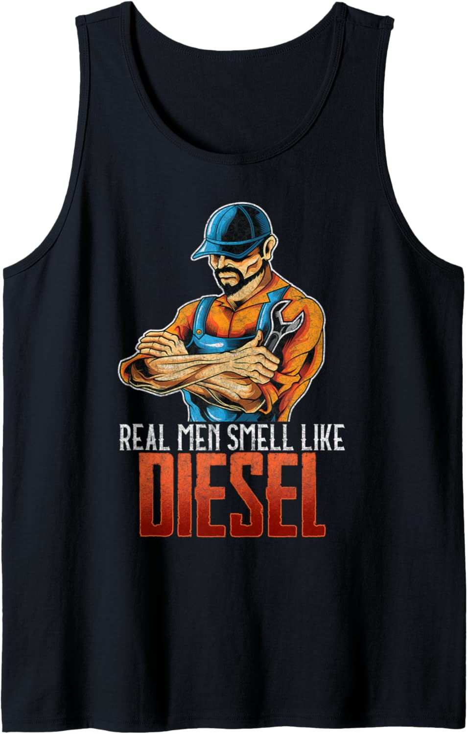 Mens Funny Mechanic Hard Working Repair Guy Smells