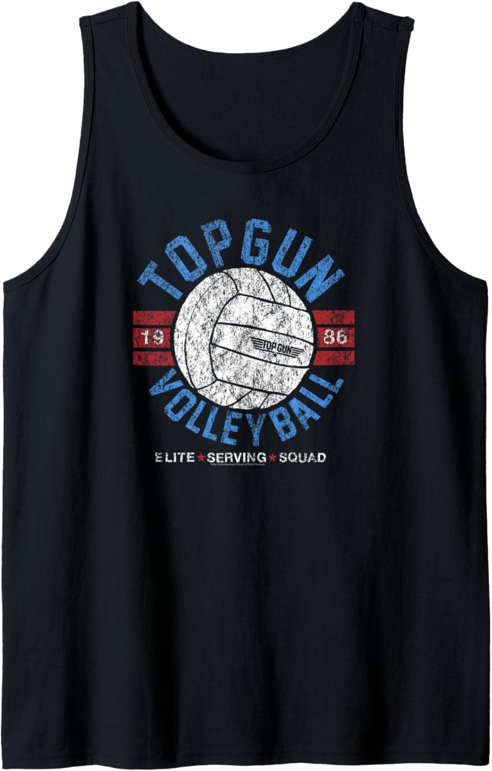 Top Gun Retro Volleyball Elite Serving Squad Action Movie Tank Top