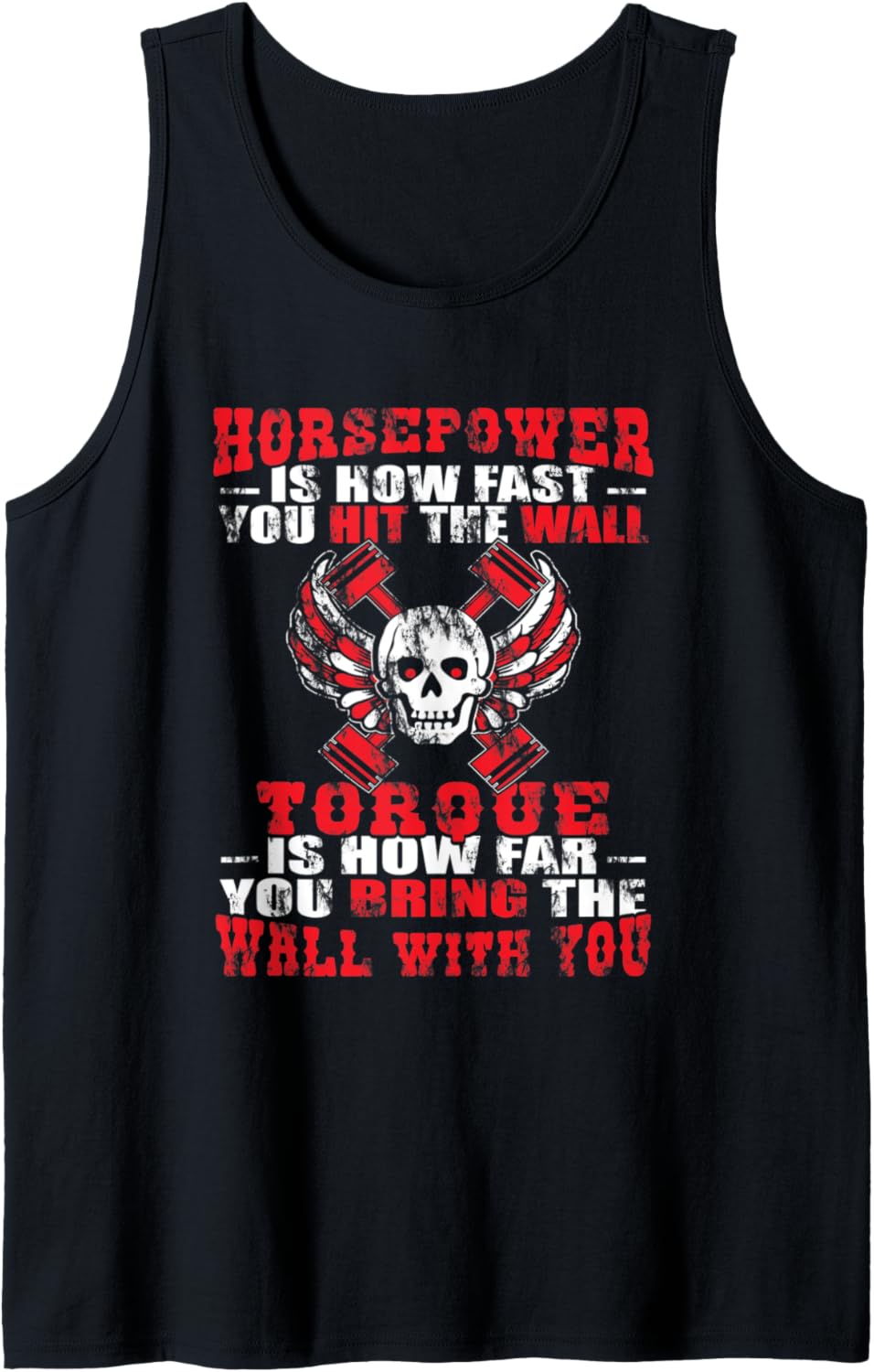 Diesel Mechanic Funny Horsepower Torque Tank Top