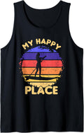Water Sports My Happy Place Stand Up Paddle Board SUP Girl Tank Top