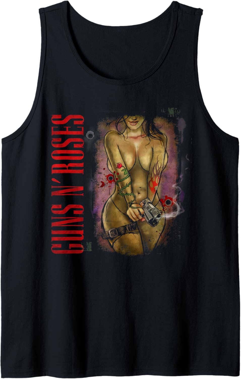 Guns N Roses Official Gunslinger Distressed Tank Top