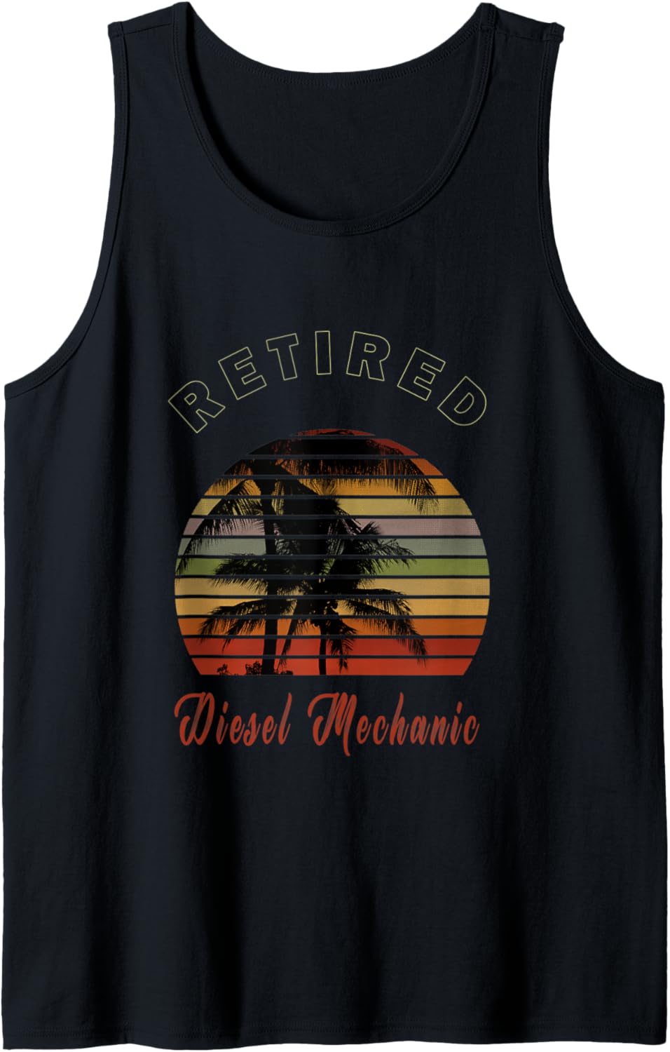 Retired Diesel Mechanic Retirement Beach Tank Top