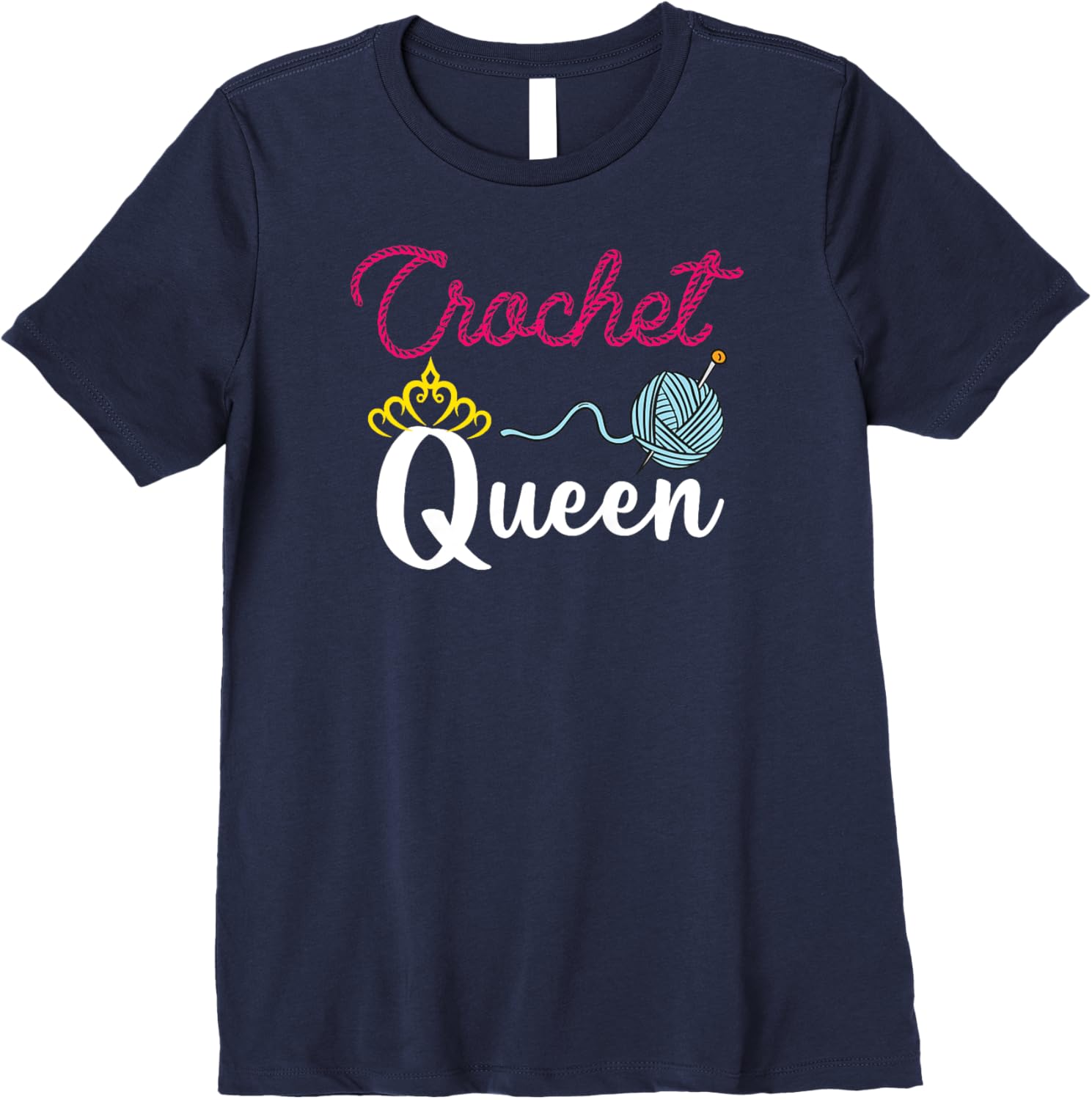 Womens Crochet Queen Yarn Crocheting Crocheter For Women Crochet Premium