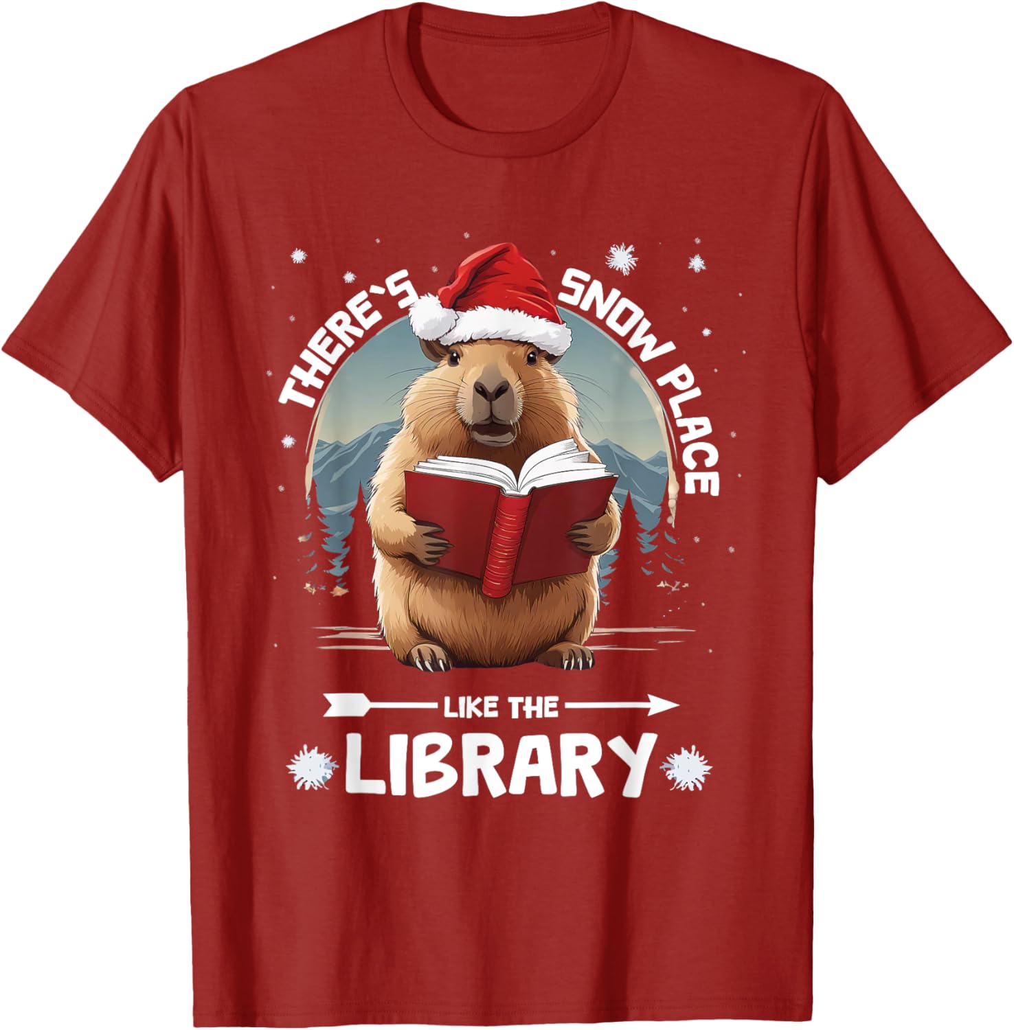 Librarian Capybara There's Snow Place Like The Library