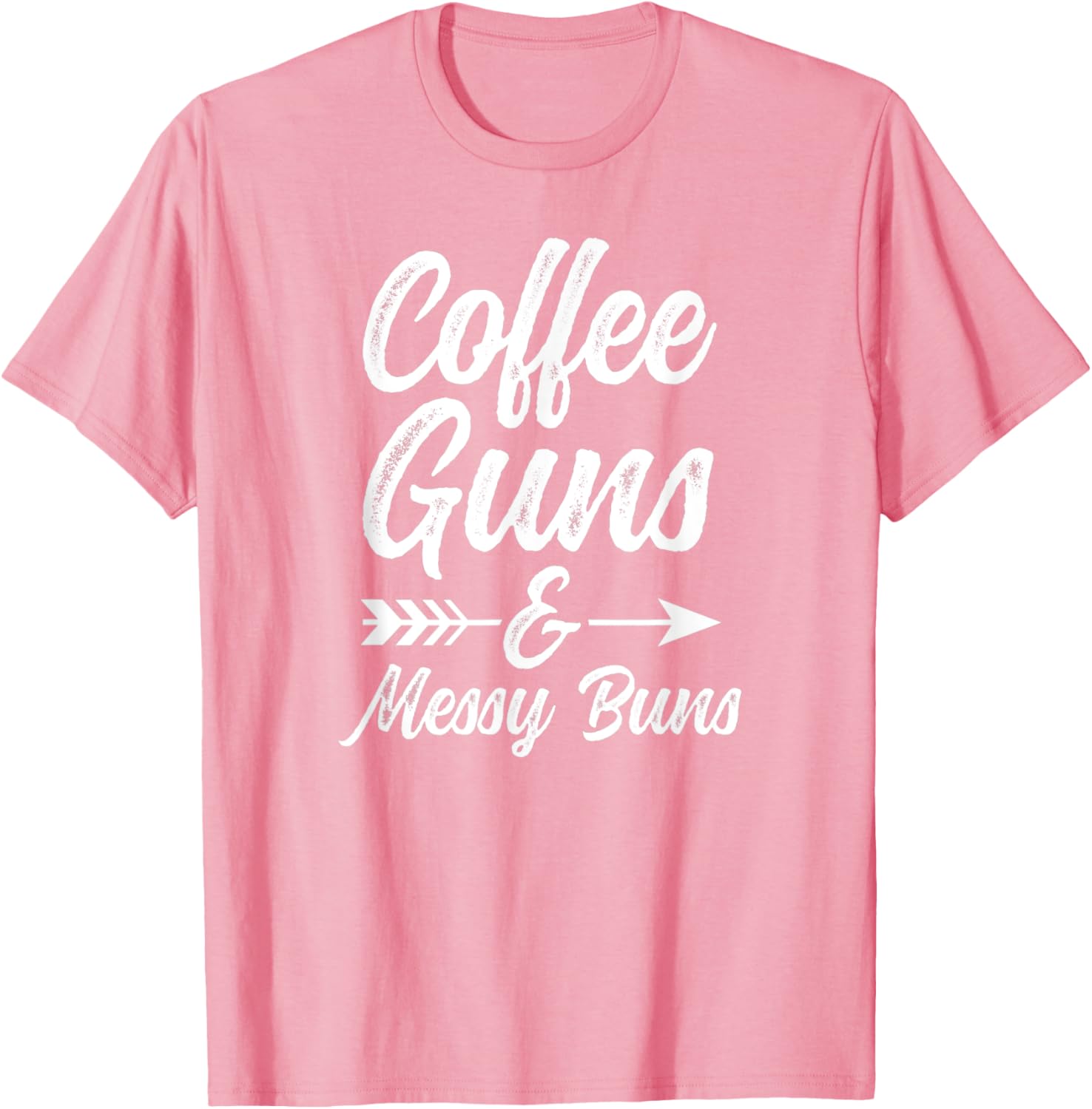 Coffee Guns Messy Buns Funny Womens Pro Gun Pink