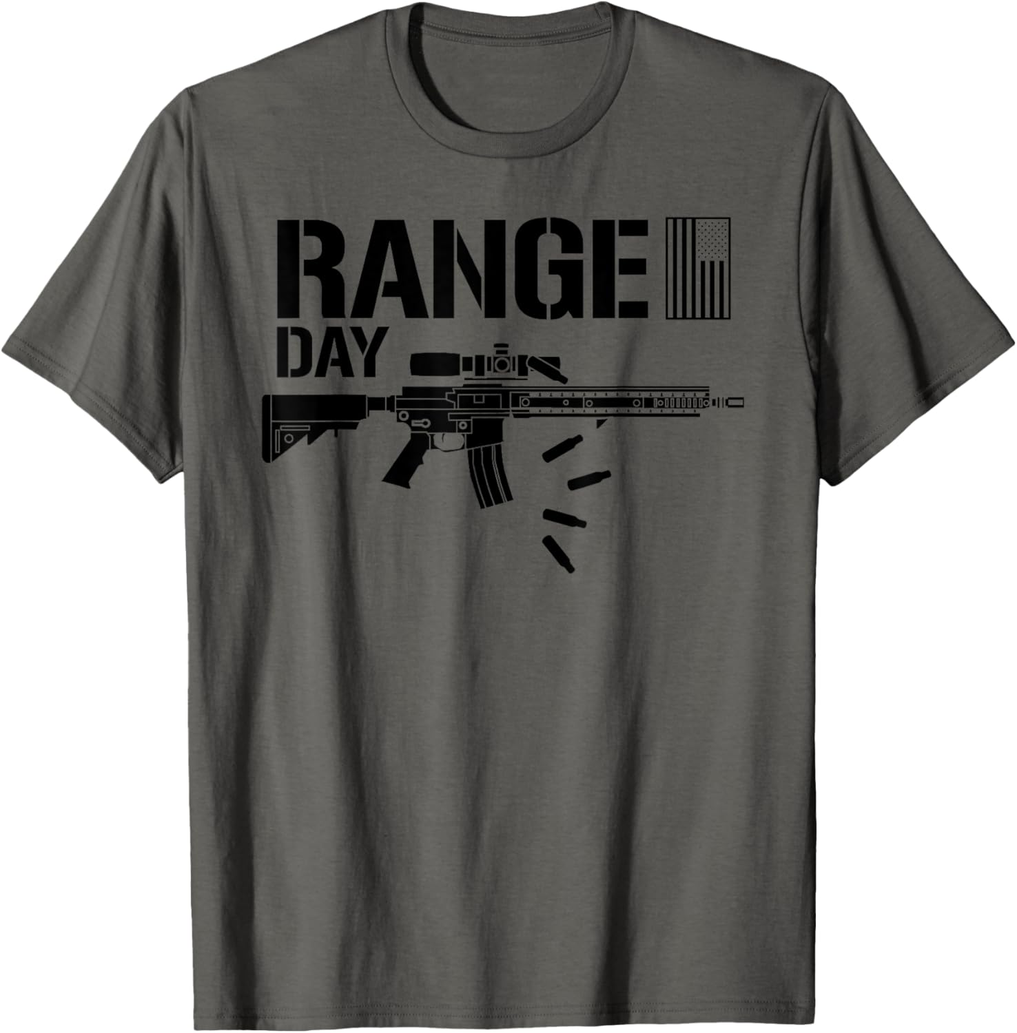 Military Rifle Range Day American Flag Bullet Semi Automatic