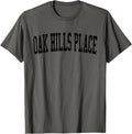 Vintage Oak Hills Place LA Distressed Black Varsity Style