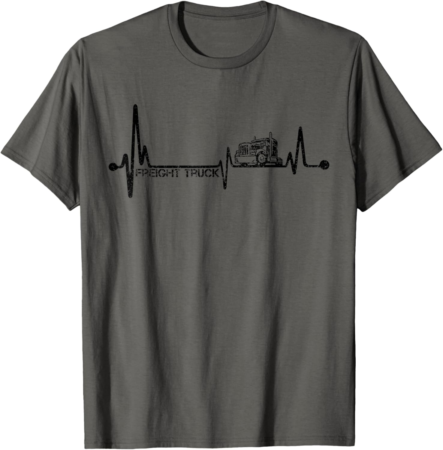 Trucker Diesel Heartbeat Semi Trailer Truck Driver