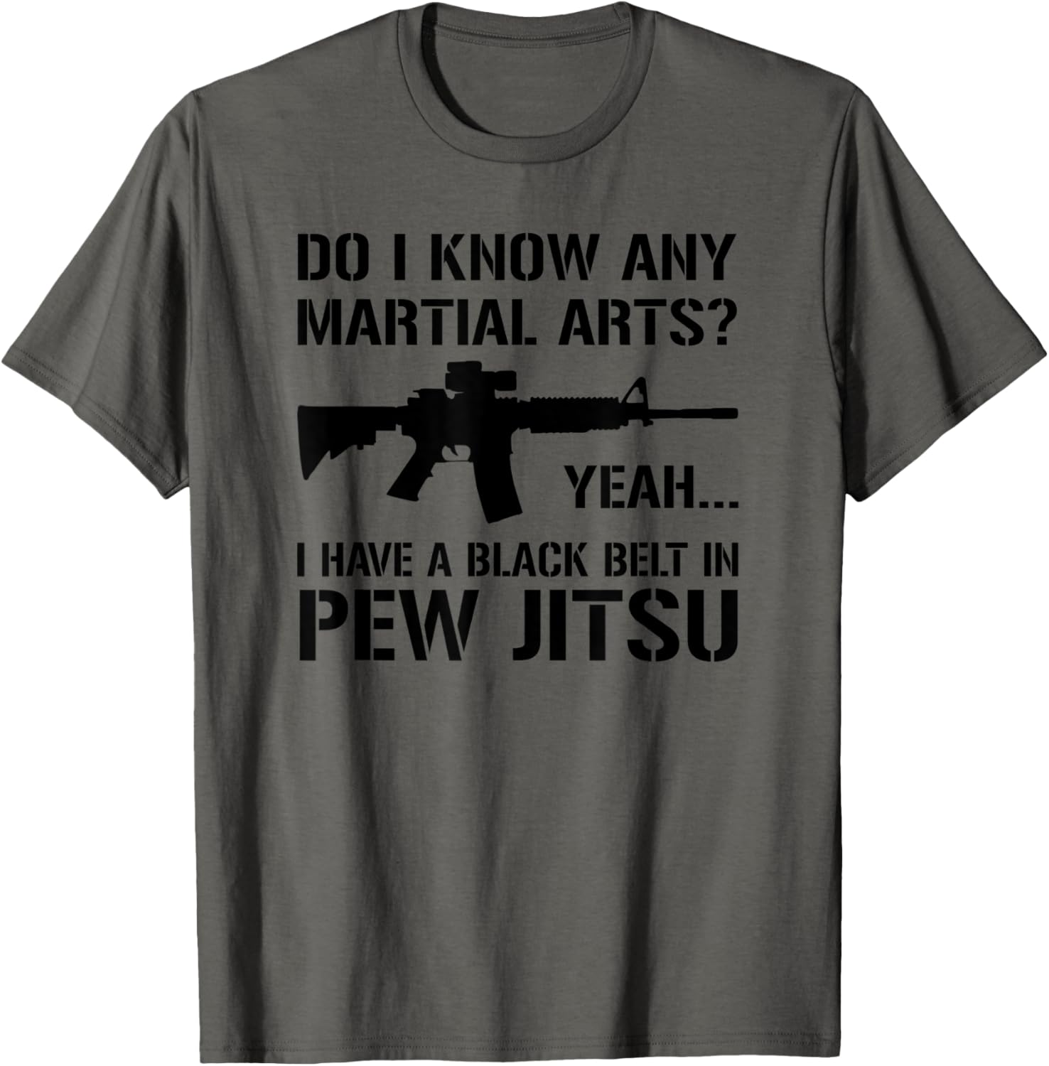 Black Belt In Pew Jitsu Funny Ar 15 Gun Lover Pro Guns