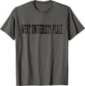 West University Place Vintage Black Text Apparel