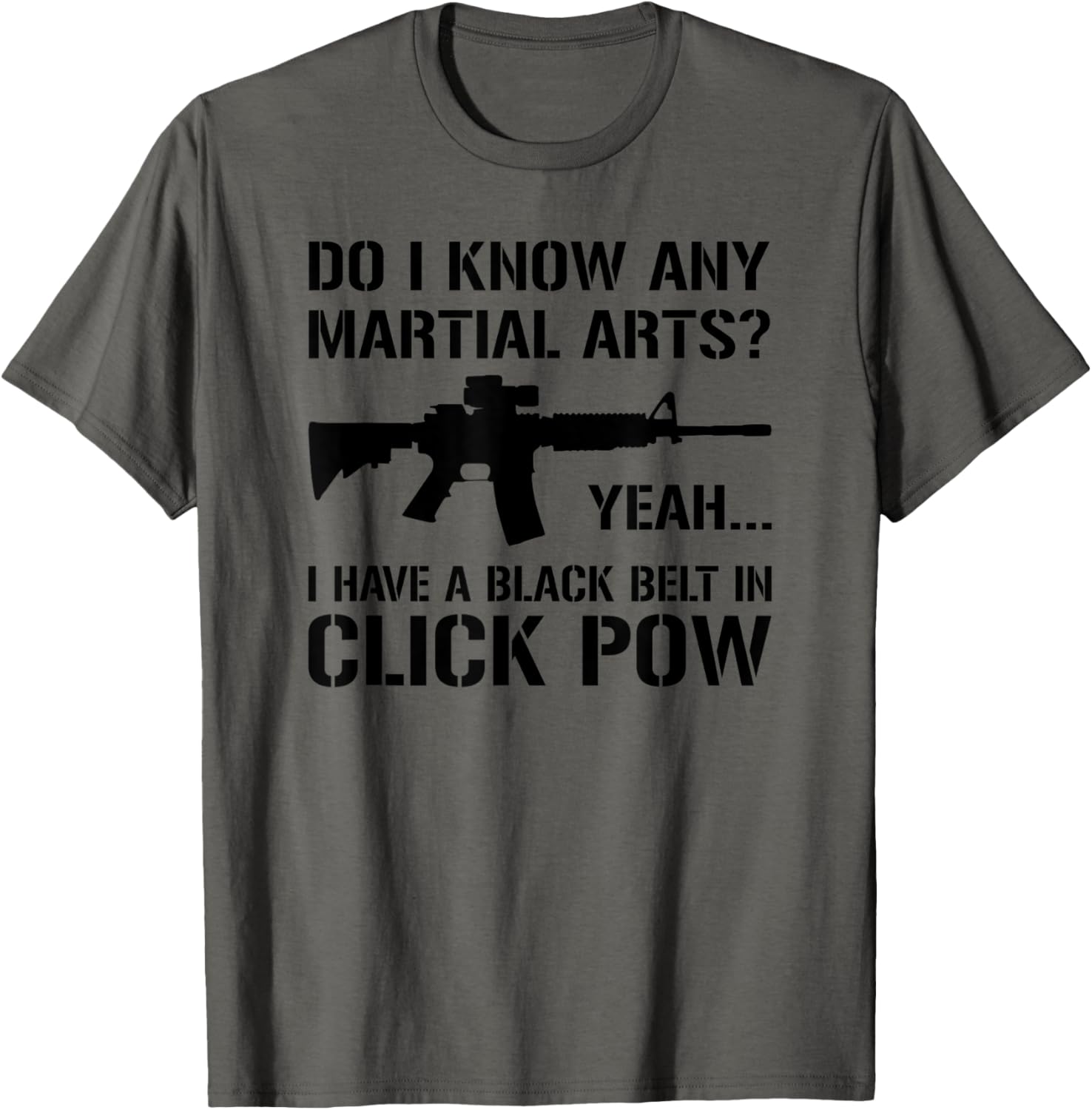 Black Belt In Click Pow Funny Ar 15 Gun Lover Pro Guns