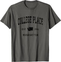 College Place Washington WA Vintage Athletic Black Sports De