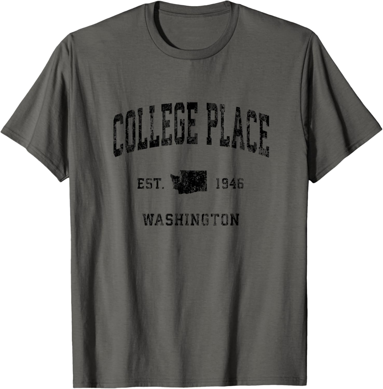 College Place Washington WA Vintage Athletic Black Sports De