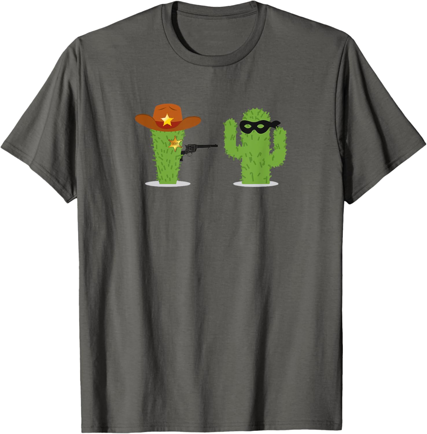 Sheriff Cactus Succulent Hands Up Gun Funny