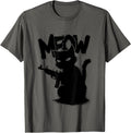 Funny Cat With Gun Meme Humor Design Men Women