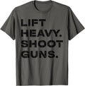 Lift Heavy Shoot Guns Workout Fitness Gym Training
