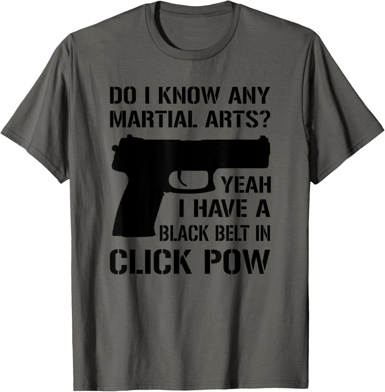 Black Belt In Click Pow Martial Arts Funny Pistol Pro Gun