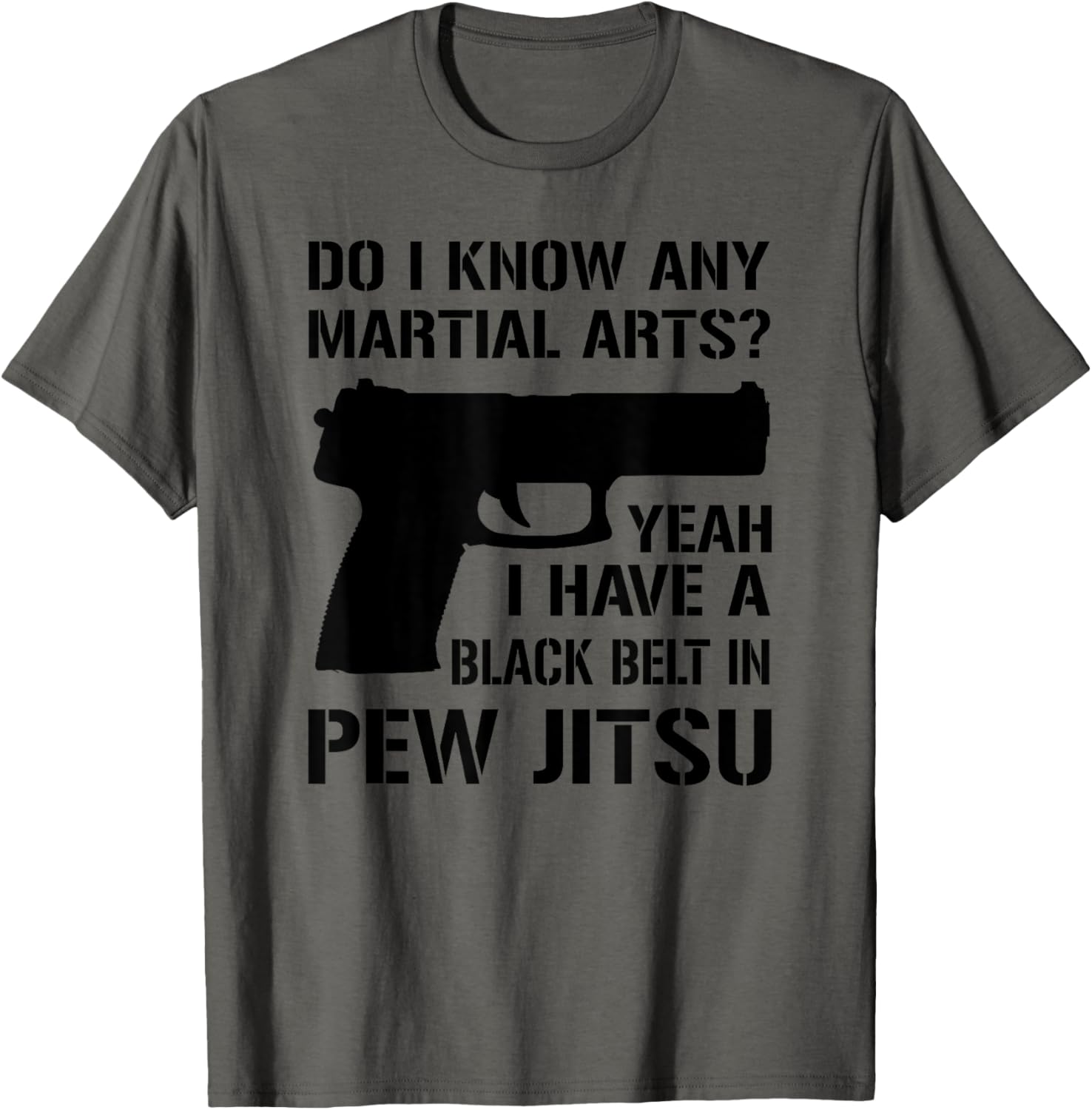 Black Belt In Pew Jitsu Funny Pistol Pro Gun Lover