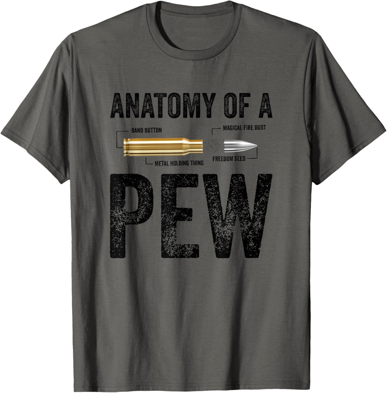 Anatomy Of A Pew Funny Bullet Graphic Guns Lover