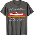 Lake Life Lake Vacation Vintage Boat