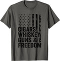 Cigars Whiskey Guns Freedom Drinking Usa Flag Funny Gun Women Men