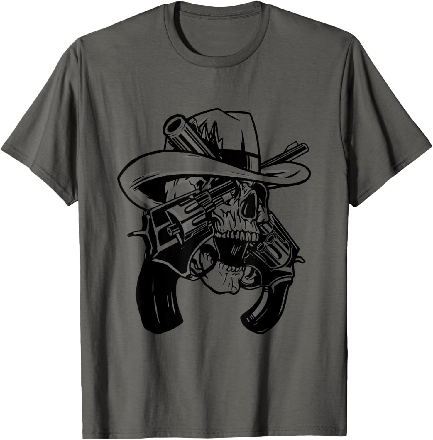 Old Western Skull Cowboy And Guns