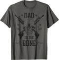 Mens Dad To Bone Funny Father Joke Vintage Skull Ar Rifle Gun