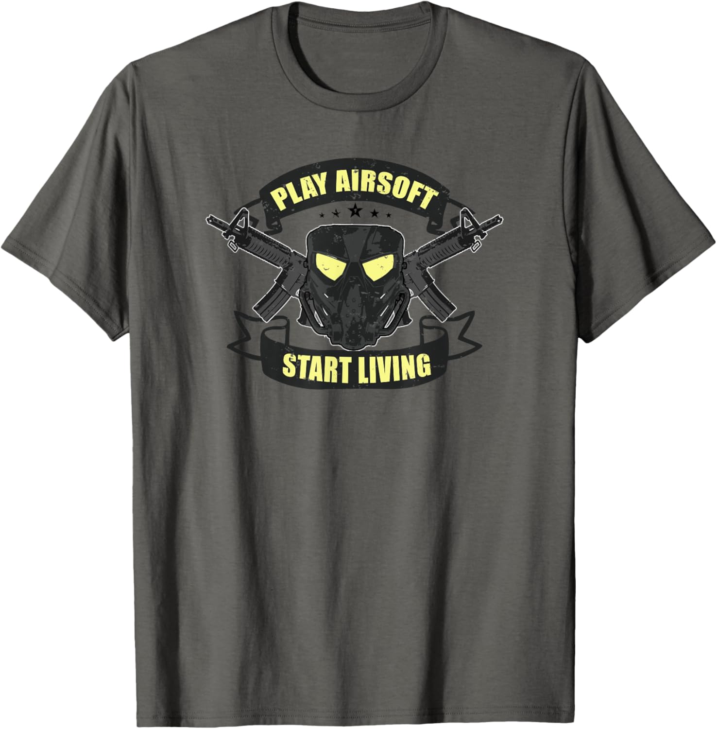 Play Airsoft Start Living Airsoft Mask Guns Graphic
