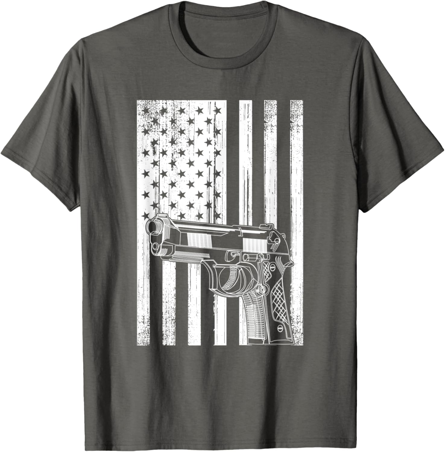 Proud American Gun Rights Defender Distressed Usa Gun Flag