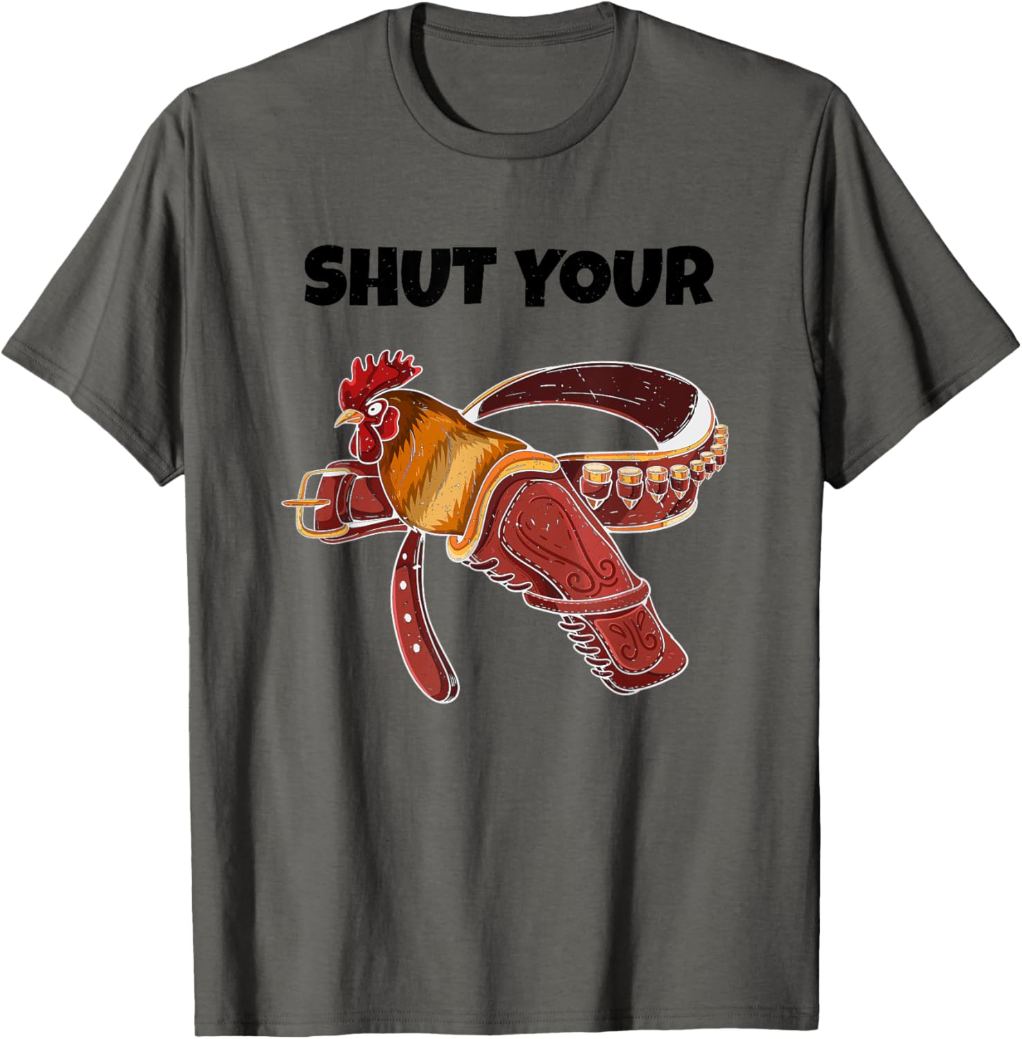Newest Shut Your Cock Funny Rooster In Case Gun Holster Belt