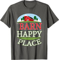 The Barn Is My Happy Place Horse T-shirt for Men Women Kids