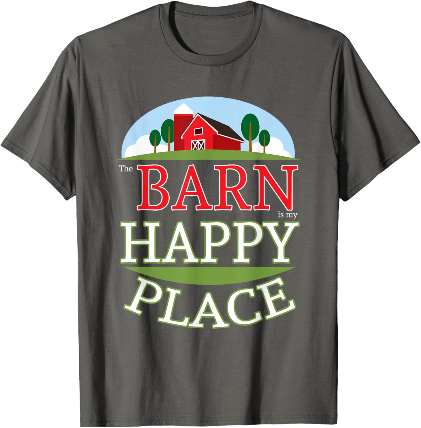 The Barn Is My Happy Place Horse T-shirt for Men Women Kids