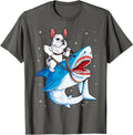 French Bulldog Shark T shirt Kids Space Galaxy Jawsome Gifts