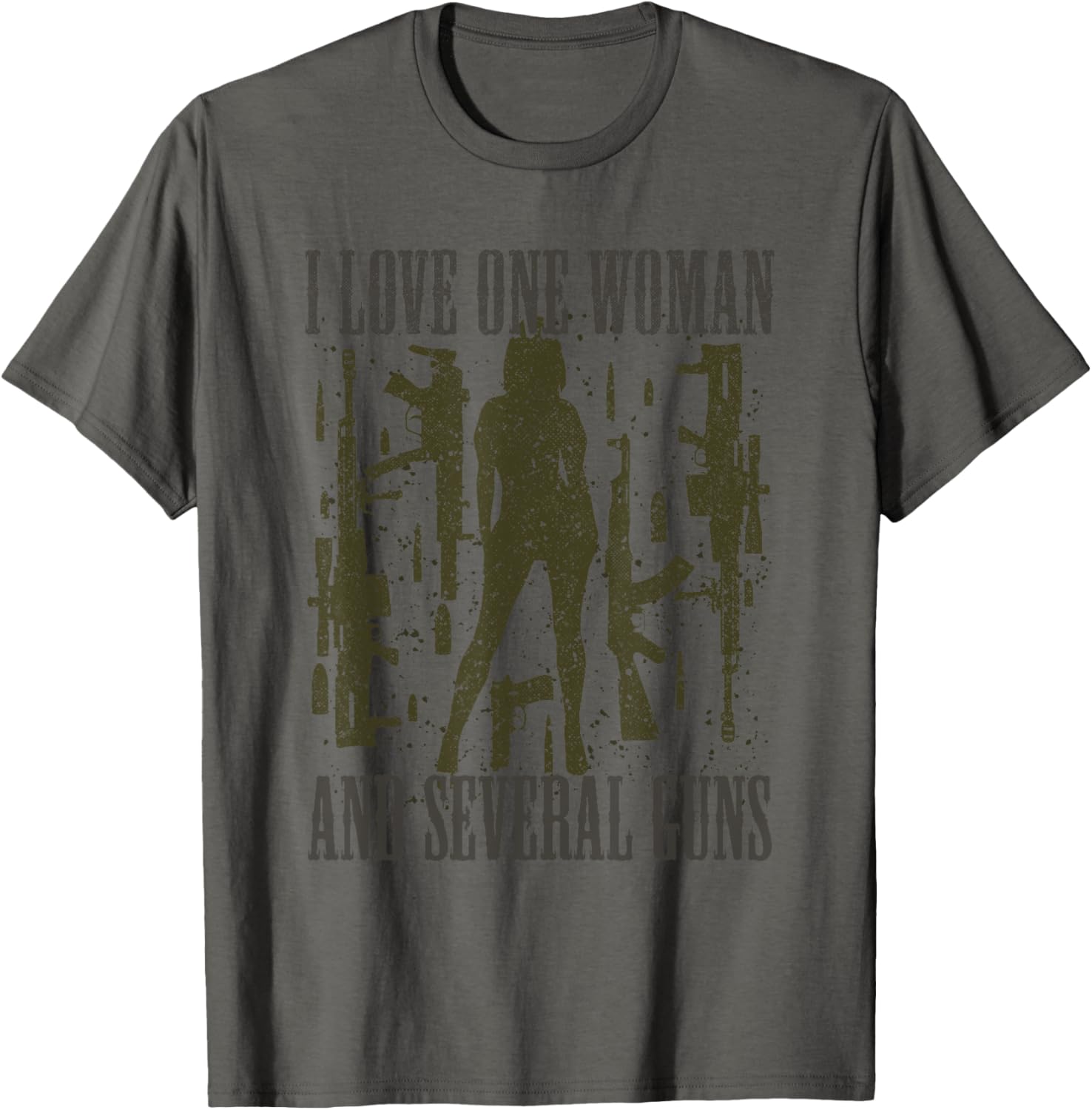Mens Love One Woman Several Guns Firearm Lover