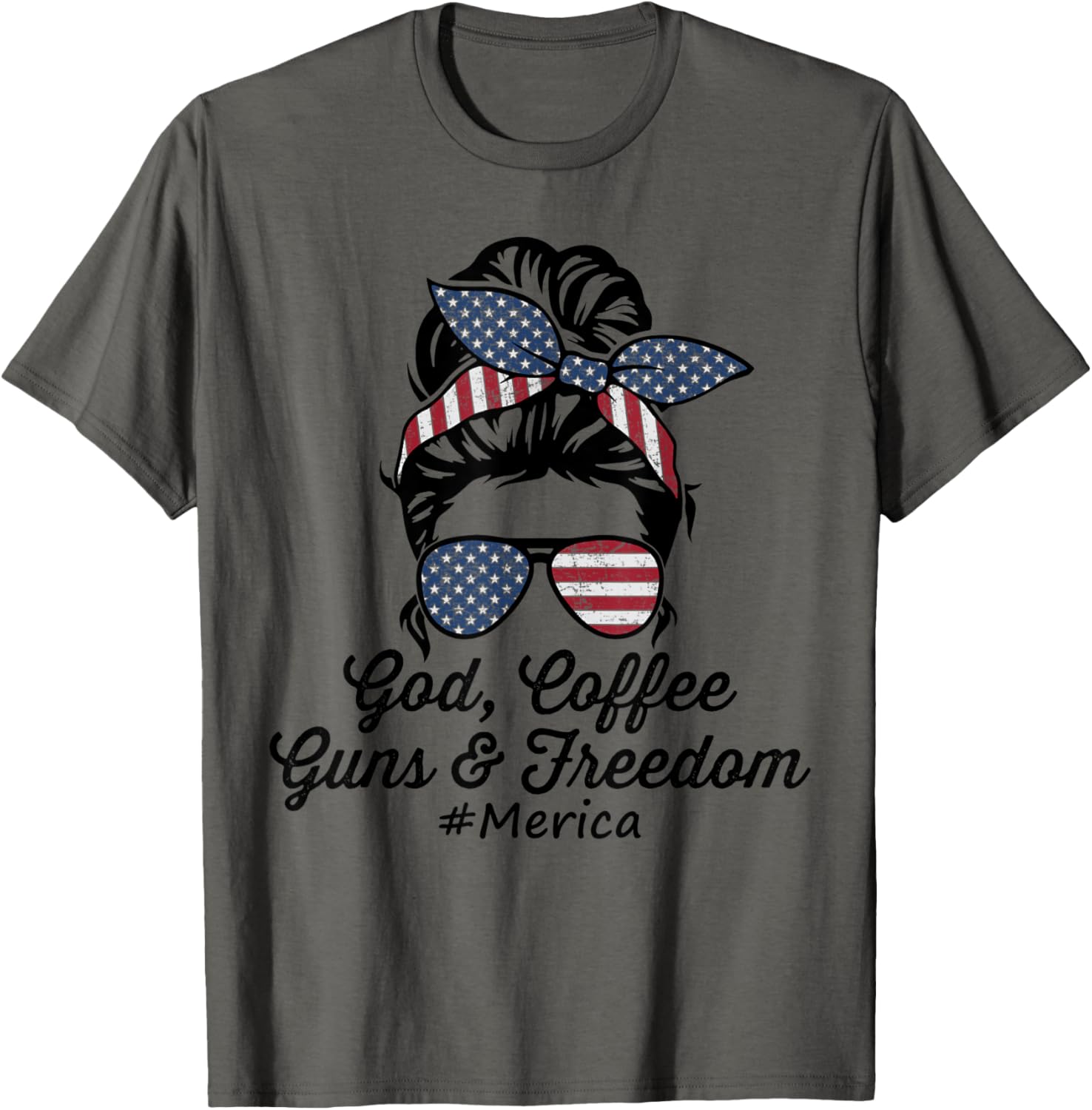 God Coffee Guns Freedom Funny Womens Gun Owner Usa