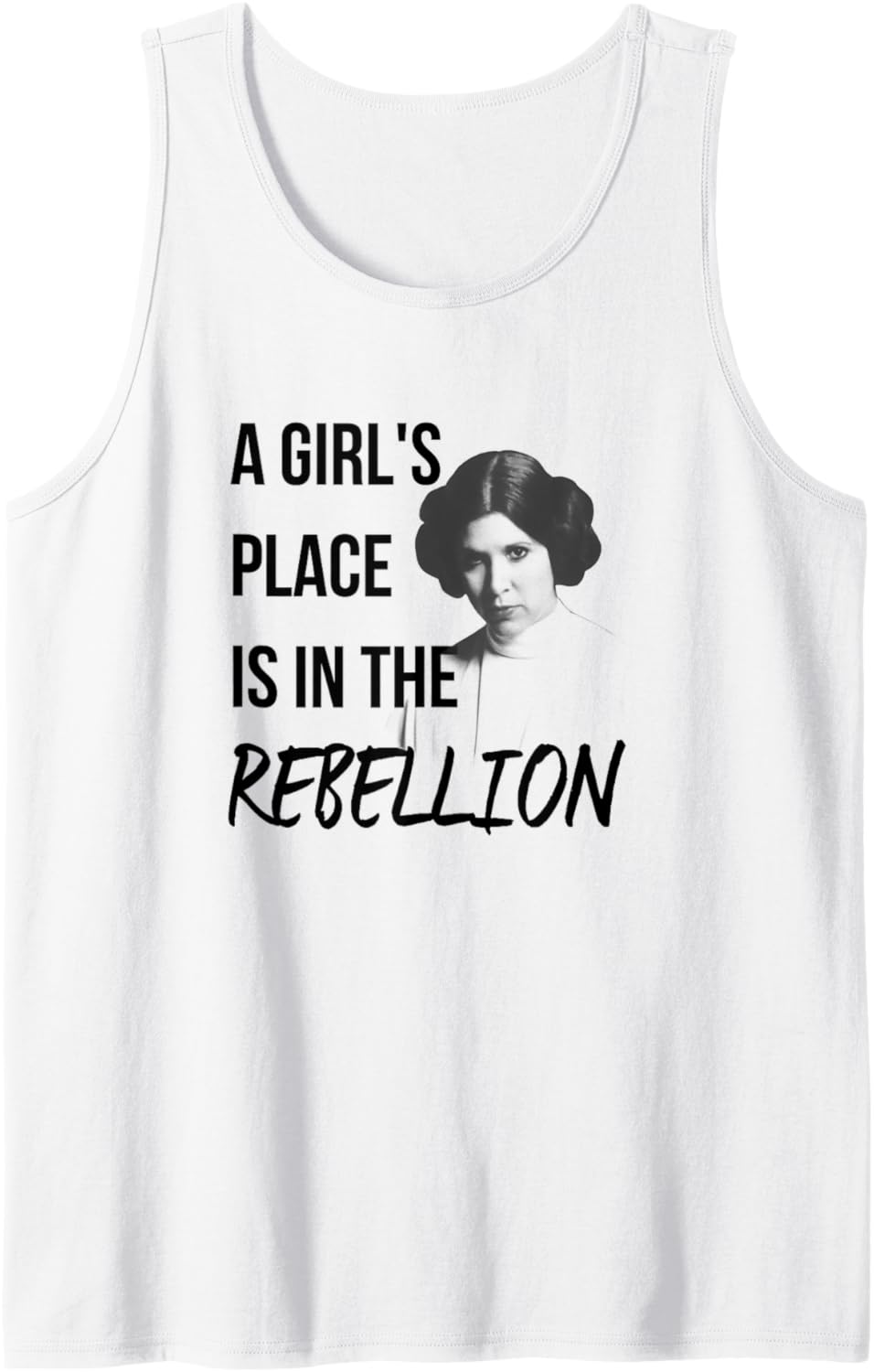 Star Wars Classic A Girl's Place Is In The Rebellion Leia Tank Top