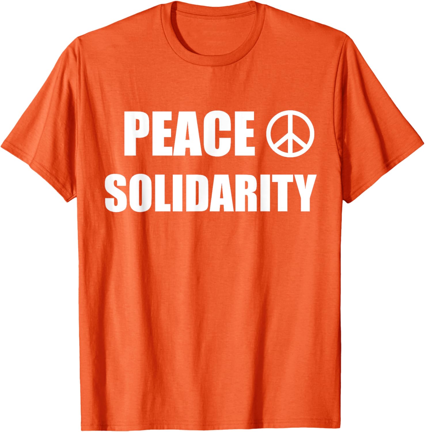 Peace Solidarity Anti Gun Reform Control Wear Orange T Shirt