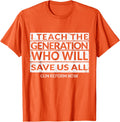 Teacher Against Guns Enough Anti Gun T Shirt Orange