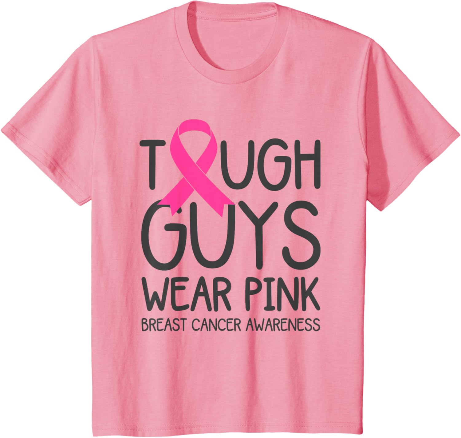 Kids Toddler Boys Breast Cancer Awareness Pink Ribbon Funny