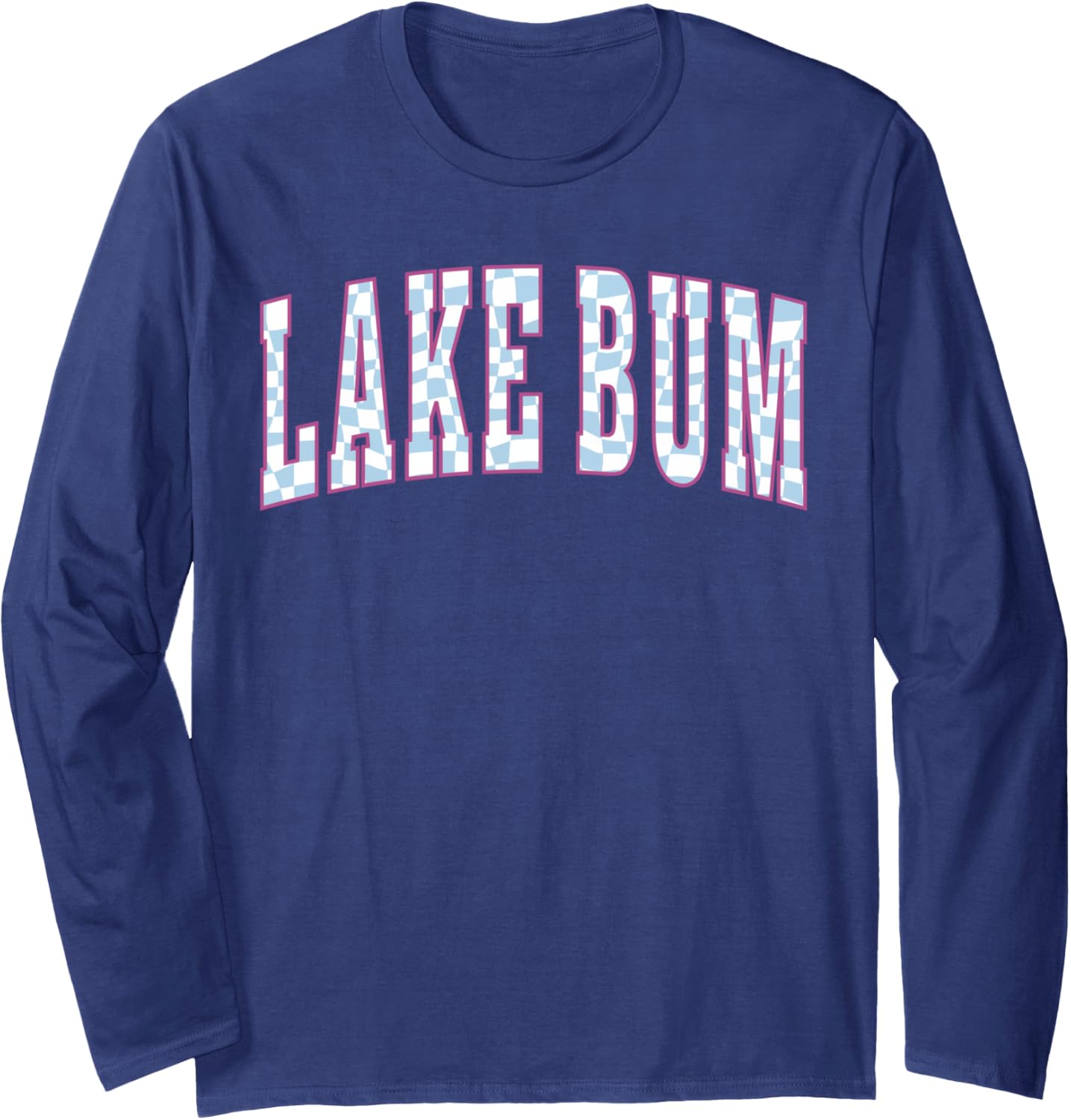 Lake Bum Checkerboard Hello Summer Vacation Boat Babe