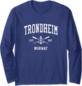 Trondheim Vintage Crossed Oars Boat Anchor Sports Long